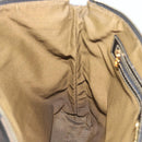 FENDI Pecan Canvas Hand Bag Black Brown Auth 196062A-19