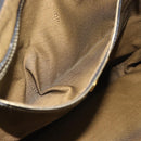 FENDI Pecan Canvas Hand Bag Black Brown Auth 196062A-21