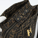 FENDI Zucca Canvas Hand Bag Brown Black Auth 196063-6