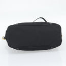 PRADA Tote Bag Nylon 2way Black Gold Auth 196064-5