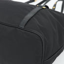 PRADA Tote Bag Nylon 2way Black Gold Auth 196064-16