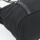 PRADA Tote Bag Nylon 2way Black Gold Auth 196064-19