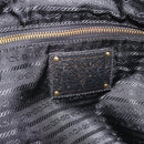 PRADA Tote Bag Nylon 2way Black Gold Auth 196064-21