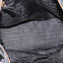 PRADA Tote Bag Nylon 2way Black Gold Auth 196064-11