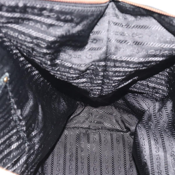 PRADA Tote Bag Nylon 2way Black Gold Auth 196064