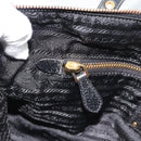 PRADA Tote Bag Nylon 2way Black Gold Auth 196064-24