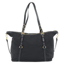 PRADA Tote Bag Nylon 2way Black Gold Auth 196064-2