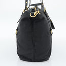 PRADA Tote Bag Nylon 2way Black Gold Auth 196064-3