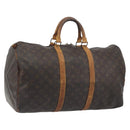 LOUIS VUITTON Monogram Keepall 50 Boston Bag M41426 LV Auth 196065-1
