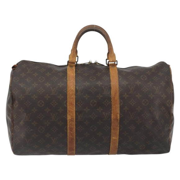 LOUIS VUITTON Monogram Keepall 50 Boston Bag M41426 LV Auth 196065
