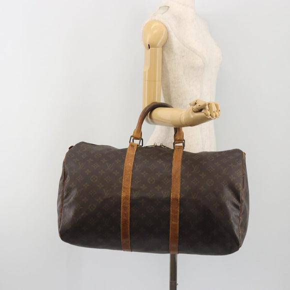 LOUIS VUITTON Monogram Keepall 50 Boston Bag M41426 LV Auth 196065