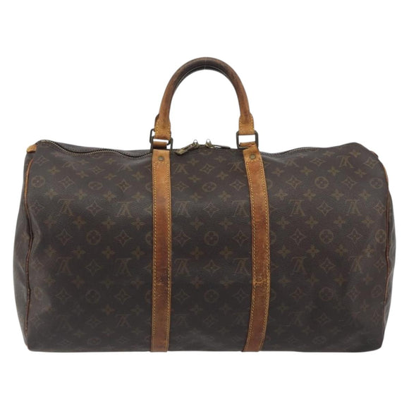 LOUIS VUITTON Monogram Keepall 50 Boston Bag M41426 LV Auth 196065