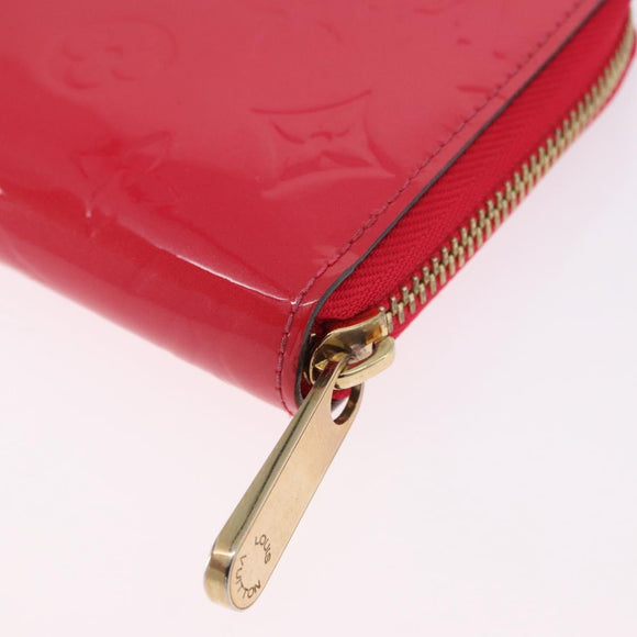 LOUIS VUITTON Monogram Vernis Zippy Long Wallet Pink M93058 LV Auth 196066V