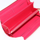 LOUIS VUITTON Monogram Vernis Zippy Long Wallet Pink M93058 LV Auth 196066V-9