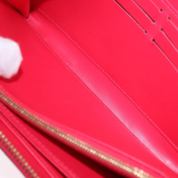 LOUIS VUITTON Monogram Vernis Zippy Long Wallet Pink M93058 LV Auth 196066V