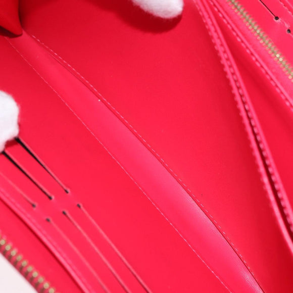 LOUIS VUITTON Monogram Vernis Zippy Long Wallet Pink M93058 LV Auth 196066V