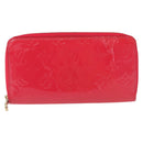 LOUIS VUITTON Monogram Vernis Zippy Long Wallet Pink M93058 LV Auth 196066V-13