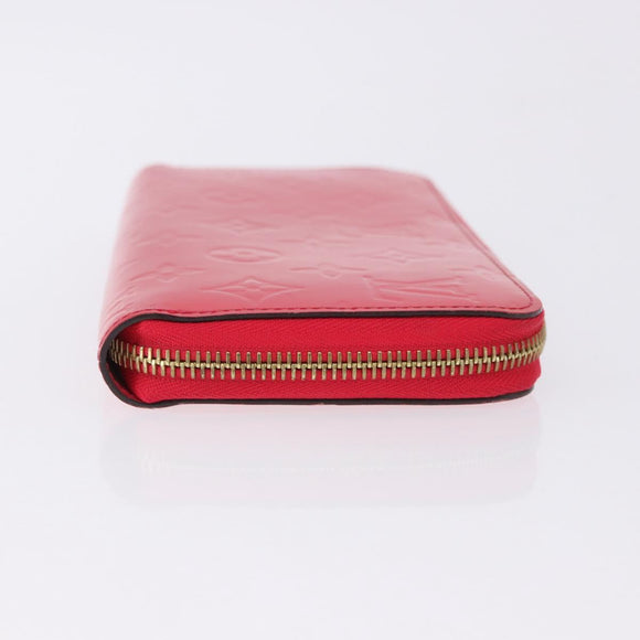 LOUIS VUITTON Monogram Vernis Zippy Long Wallet Pink M93058 LV Auth 196066V