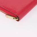 LOUIS VUITTON Monogram Vernis Zippy Long Wallet Pink M93058 LV Auth 196066V-7