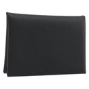 HERMES Calvi Duo Coin Purse Leather Black Silver Auth 196067V-1