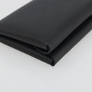 HERMES Calvi Duo Coin Purse Leather Black Silver Auth 196067V-11