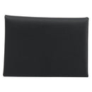 HERMES Calvi Duo Coin Purse Leather Black Silver Auth 196067V-2