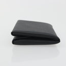 HERMES Calvi Duo Coin Purse Leather Black Silver Auth 196067V-4