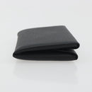 HERMES Calvi Duo Coin Purse Leather Black Silver Auth 196067V-5