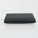 HERMES Calvi Duo Coin Purse Leather Black Silver Auth 196067V-6