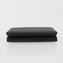 HERMES Calvi Duo Coin Purse Leather Black Silver Auth 196067V-7