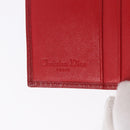 Christian Dior Trotter Canvas Compact Wallet PVC Beige Silver Auth 196069V-18