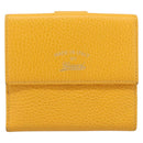 GUCCI Compact Wallet Leather Yellow Gold 368233 Auth 196070A-13