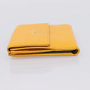 GUCCI Compact Wallet Leather Yellow Gold 368233 Auth 196070A-4