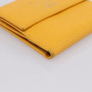 GUCCI Compact Wallet Leather Yellow Gold 368233 Auth 196070A-14