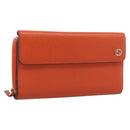 GUCCI Long Wallet Leather Outlet Orange 449397 Auth 196071A-1