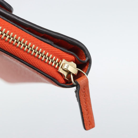 GUCCI Long Wallet Leather Outlet Orange 449397 Auth 196071A