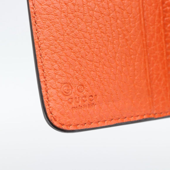 GUCCI Long Wallet Leather Outlet Orange 449397 Auth 196071A