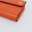 GUCCI Long Wallet Leather Outlet Orange 449397 Auth 196071A-8