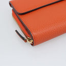 GUCCI Long Wallet Leather Outlet Orange 449397 Auth 196071A-9