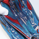 HERMES Azap Silk In Wallet Leather Blue Silver Auth 196072M-22