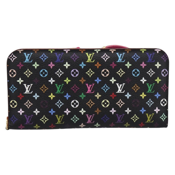 LOUIS VUITTON Multicolor PortefeuilleInsolite Wallet Black M60271 Auth 196074V