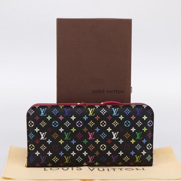 LOUIS VUITTON Multicolor PortefeuilleInsolite Wallet Black M60271 Auth 196074V
