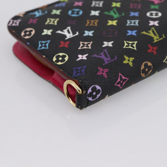 LOUIS VUITTON Multicolor PortefeuilleInsolite Wallet Black M60271 Auth 196074V