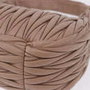 Miu Miu Matelasse Wonder Shoulder Bag Lamb Skin Pink Gold Auth 196075SAM-11