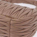 Miu Miu Matelasse Wonder Shoulder Bag Lamb Skin Pink Gold Auth 196075SAM-13