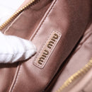 Miu Miu Matelasse Wonder Shoulder Bag Lamb Skin Pink Gold Auth 196075SAM-16