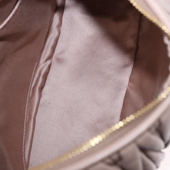 Miu Miu Matelasse Wonder Shoulder Bag Lamb Skin Pink Gold Auth 196075SAM