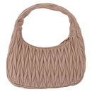 Miu Miu Matelasse Wonder Shoulder Bag Lamb Skin Pink Gold Auth 196075SAM-3