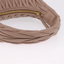 Miu Miu Matelasse Wonder Shoulder Bag Lamb Skin Pink Gold Auth 196075SAM-7