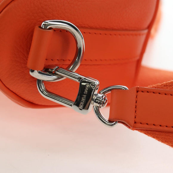 LOUIS VUITTON Keepall XS Shoulder Bag Leather Orange M81004 LV Auth 196076M